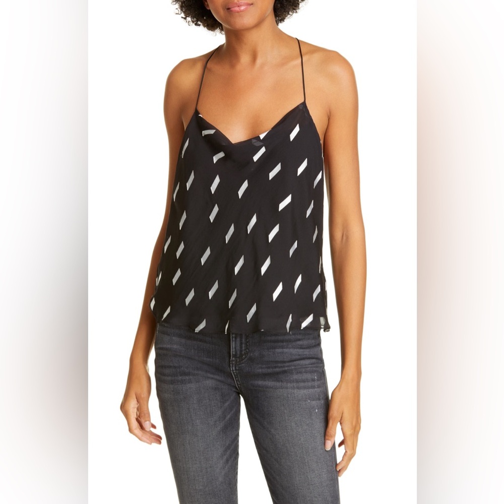 Alice + Olivia Harmon Racerback Silk Blend Tank Top!
